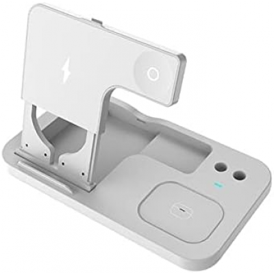 Беспроводная зарядка No Name OW-01 Smart Wireless Charger 4-in-1 - White Беспроводная зарядка No Name OW-01 Smart Wireless Charger 4-in-1 - White