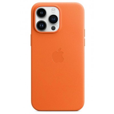 Чехол leather case magsafe for iPhone 14 Pro Max (6.7) - Orange Чехол leather case magsafe for iPhone 14 Pro Max (6.7) - Orange