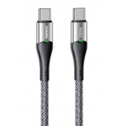 Кабель REMAX Intelyelec Series 100W Smart Power-off Fast Charging Data Cable With Light RC-C115 (T.C to T.C) 1.2m - Silver