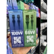 Кабель REMAX Intelyelec Series 66W Smart Power-off Fast Charging Data Cable With Light RC-C117 (T.C) 1.2m - Silver/Gray