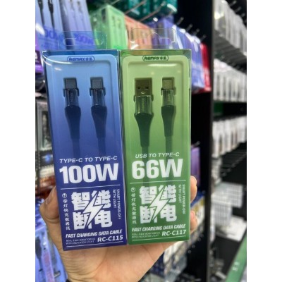 Кабель REMAX Intelyelec Series 66W Smart Power-off Fast Charging Data Cable With Light RC-C117 (T.C) 1.2m - Silver/Gray Кабель REMAX Intelyelec Series 66W Smart Power-off Fast Charging Data Cable With Light RC-C117 (T.C) 1.2m - Silver/Gray