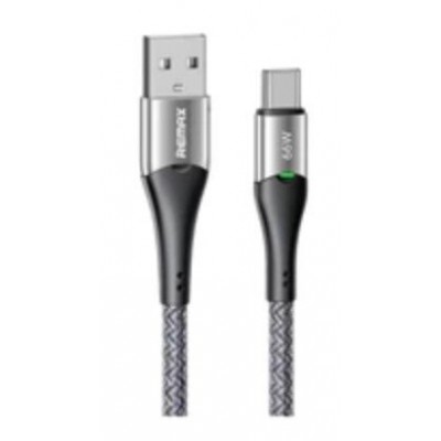 Кабель REMAX Intelyelec Series 66W Smart Power-off Fast Charging Data Cable With Light RC-C117 (T.C) 1.2m - Silver/Gray Кабель REMAX Intelyelec Series 66W Smart Power-off Fast Charging Data Cable With Light RC-C117 (T.C) 1.2m - Silver/Gray