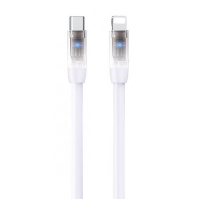 Кабель REMAX Mecha Series 30W Liquid Silicone Fast Charging Data Cable With Light 1.2m RC-C109 (T.C to IP) - White Кабель REMAX Mecha Series 30W Liquid Silicone Fast Charging Data Cable With Light 1.2m RC-C109 (T.C to IP) - White