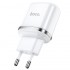 Сетевой адаптер hoco N4 Aspiring dual port charger (EU) - White Сетевой адаптер hoco N4 Aspiring dual port charger (EU) - White