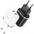 Сетевой адаптер hoco N4 Aspiring dual port charger (EU) - White Сетевой адаптер hoco N4 Aspiring dual port charger (EU) - White