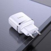 Сетевой адаптер hoco N4 Aspiring dual port charger (EU) - White