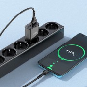 Зарядка hoco C88A Star round dual port charger set (Type-C) (EU) - Черный
