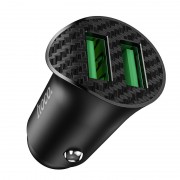 Автомобильное зарядное устройство hoco Z39 Farsighted dual port QC3.0 car charger - Black