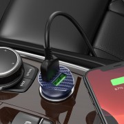 Автомобильное зарядное устройство hoco Z39 Farsighted dual port QC3.0 car charger - Black