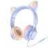 Наушники Hoco W36 Cat ear headphones with mic - Dream blue Наушники Hoco W36 Cat ear headphones with mic - Dream blue