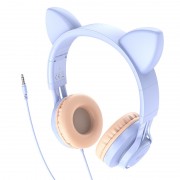 Наушники Hoco W36 Cat ear headphones with mic - Dream blue