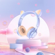 Наушники Hoco W36 Cat ear headphones with mic - Dream blue