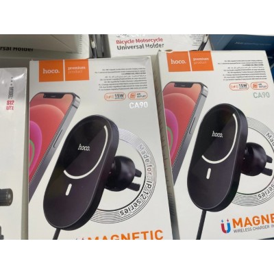 Автодержатель с беспроводной зарядкой hoco CA90 Powerful Автодержатель с беспроводной зарядкой hoco CA90 Powerful