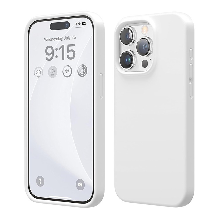 Силиконовый чехол iPhone 15 Pro Белый Силиконовый чехол iPhone 15 Pro Белый