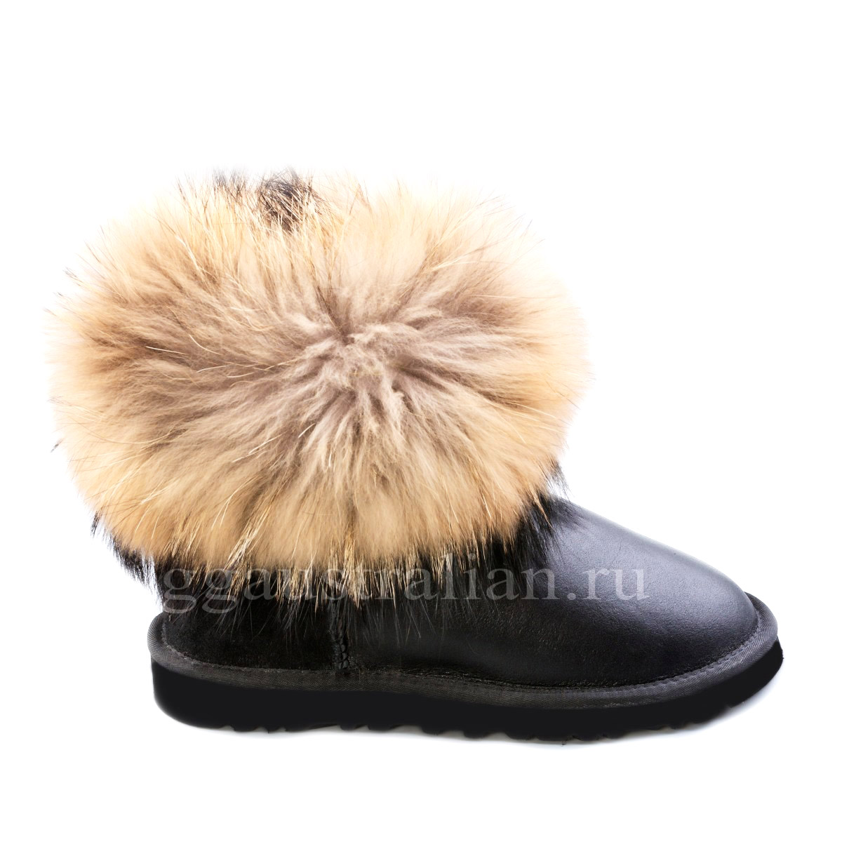Mini Fox Fur Metallic Black (37) Mini Fox Fur Metallic Black (37)