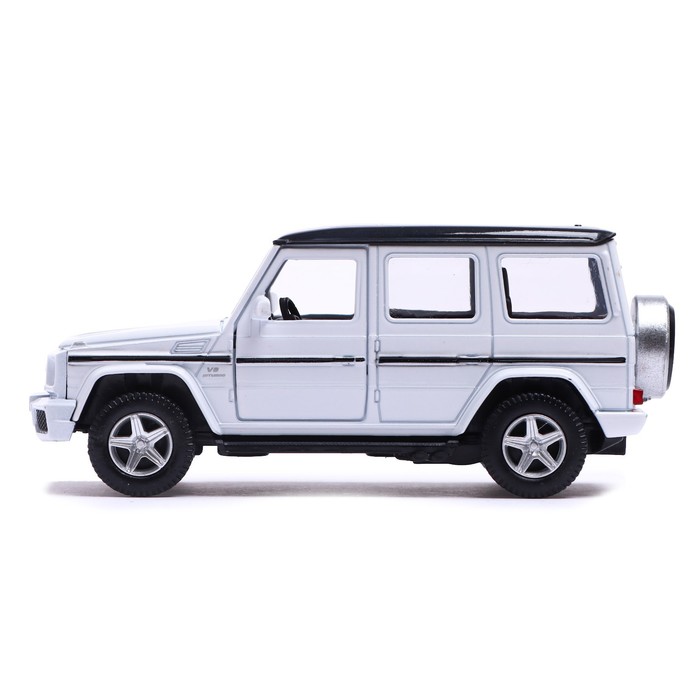 Машина металлическая MERCEDES-BENZ G63 AMG, 1:32, открываются двери, инерция, цвет белый Машина металлическая MERCEDES-BENZ G63 AMG, 1:32, открываются двери, инерция, цвет белый