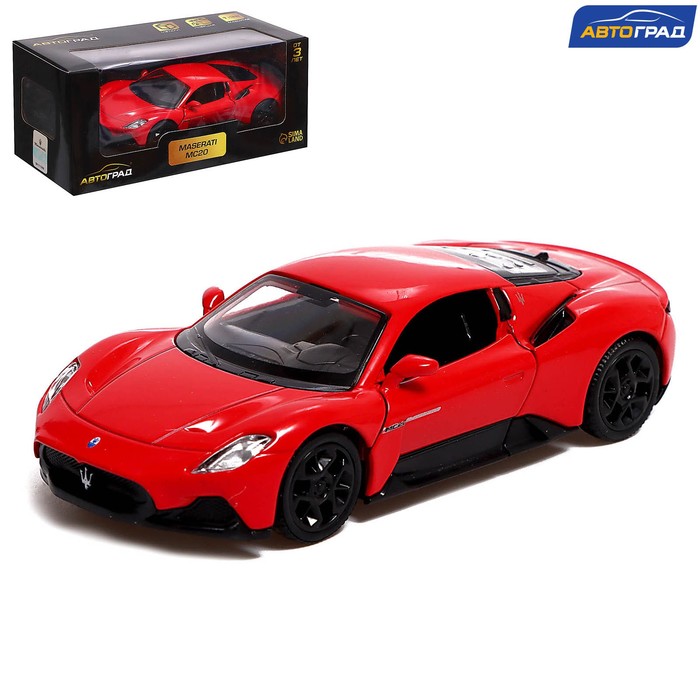 Машина металлическая MASERATI MC20, 1:32, открываются двери, инерция, цвет красный Машина металлическая MASERATI MC20, 1:32, открываются двери, инерция, цвет красный