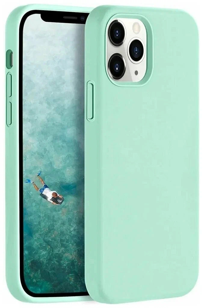 Силиконовый чехол iPhone 16 Pro Бирюзовый Силиконовый чехол iPhone 16 Pro Бирюзовый