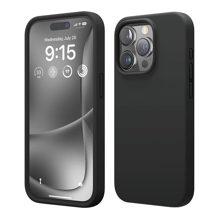Силиконовый чехол iPhone 14 Pro Чёрный Силиконовый чехол iPhone 14 Pro Чёрный