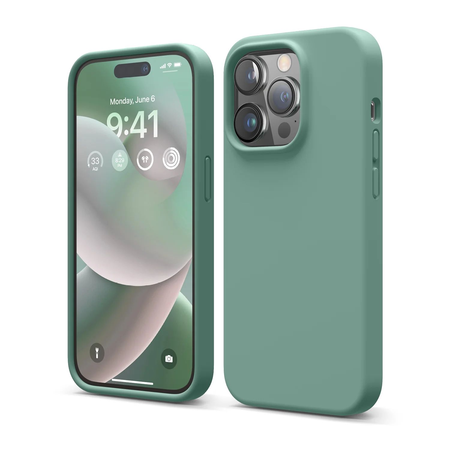 Силиконовый чехол Apple iPhone 13 Pro Max полуночно-зеленый Силиконовый чехол Apple iPhone 13 Pro Max полуночно-зеленый