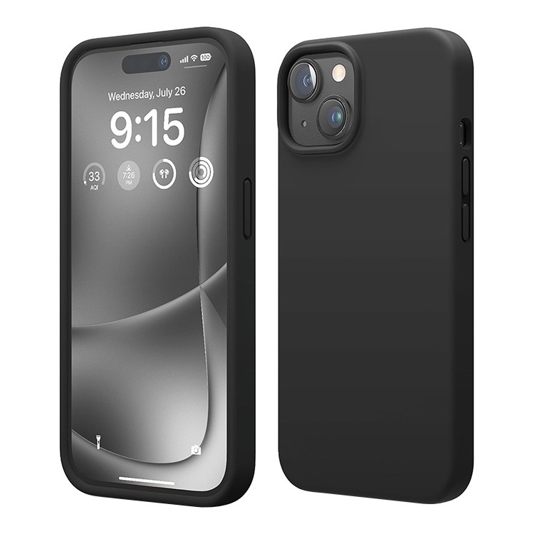 Силиконовый чехол iPhone 14 Чёрный Силиконовый чехол iPhone 14 Чёрный