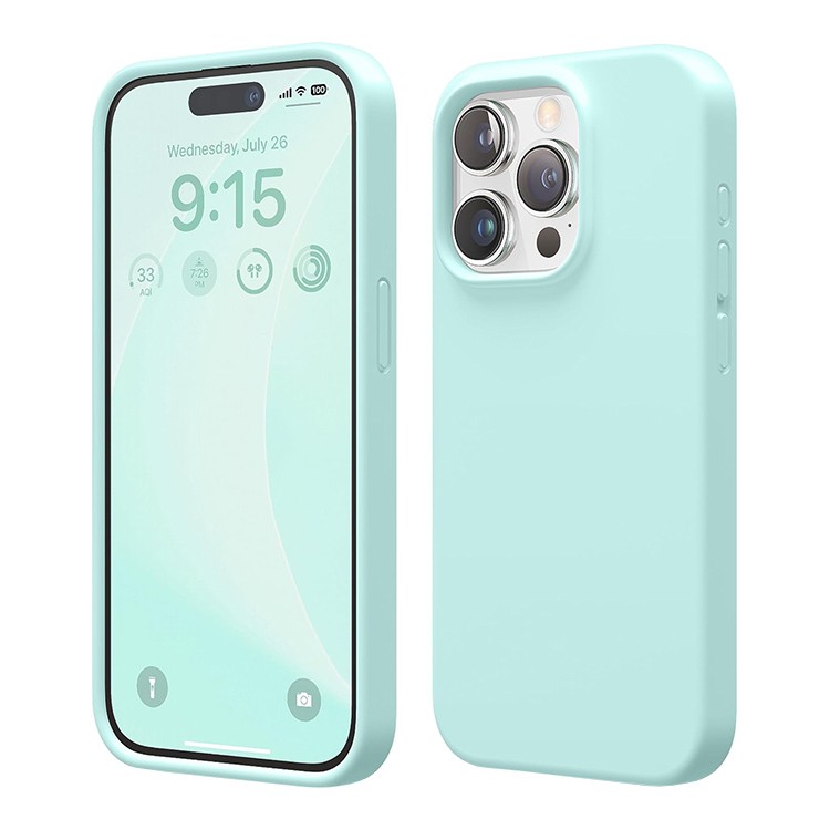 Силиконовый чехол iPhone 15 Pro Бирюзовый Силиконовый чехол iPhone 15 Pro Бирюзовый