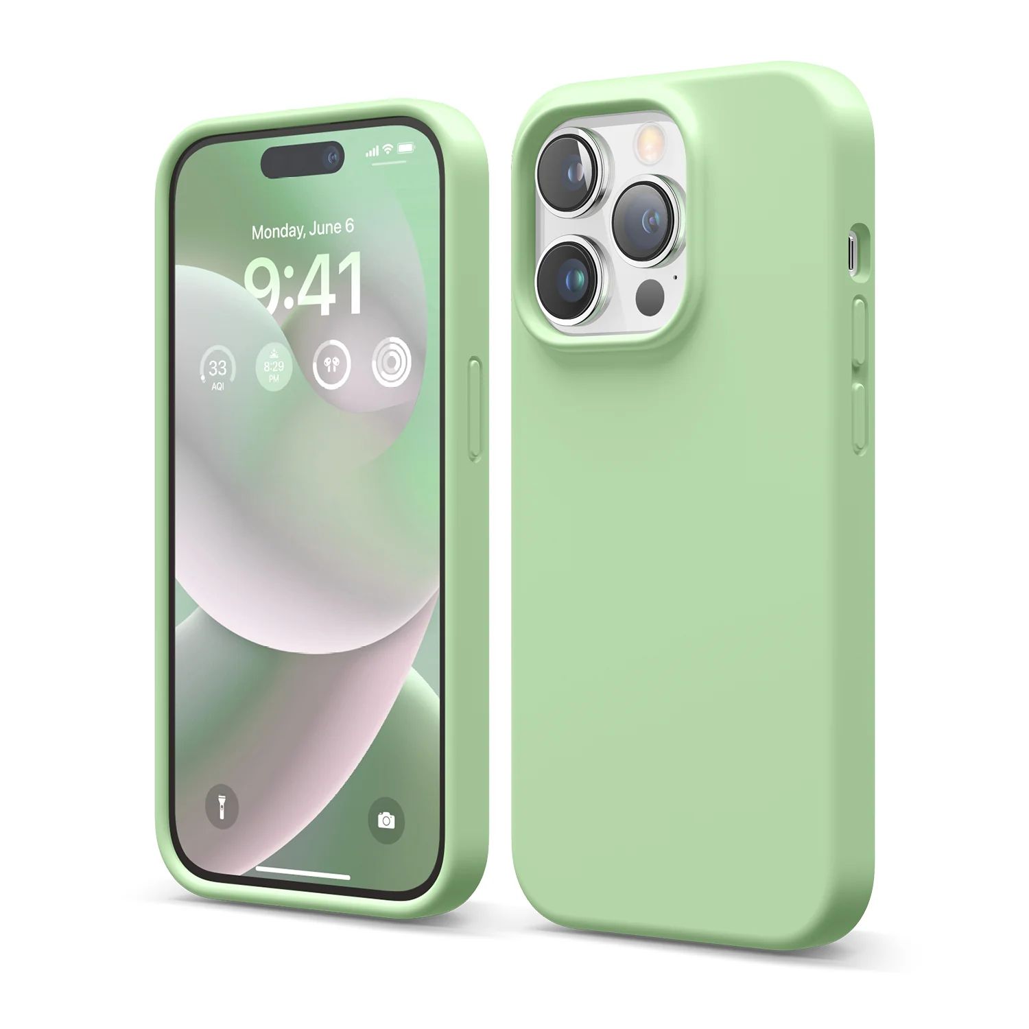 Силиконовый чехол Apple iPhone 12 Pro пастельно-зеленый Силиконовый чехол Apple iPhone 12 Pro пастельно-зеленый