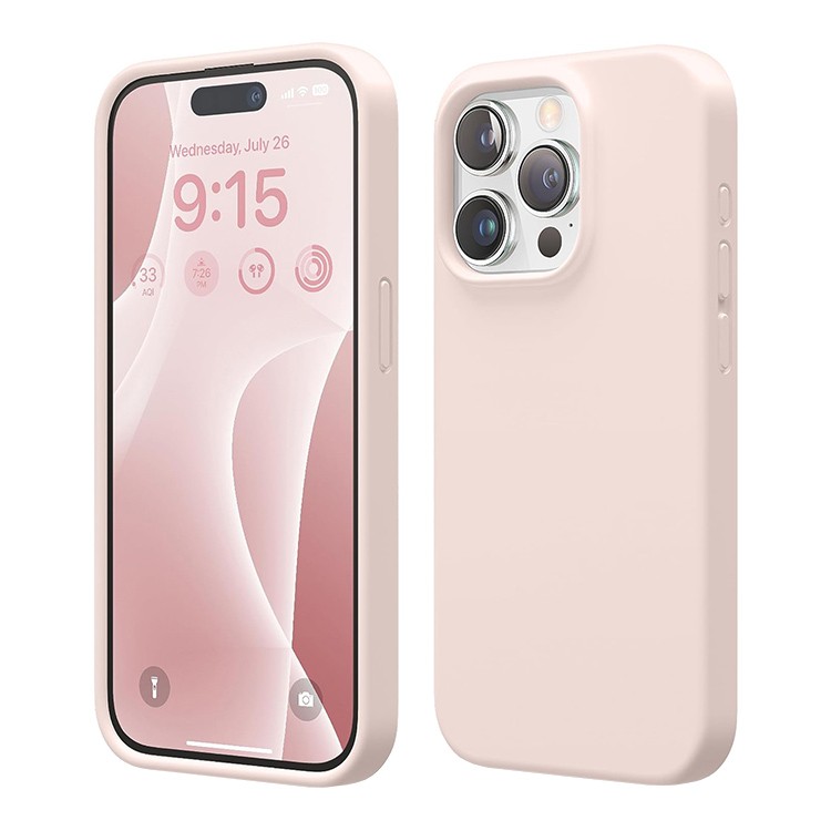 Силиконовый чехол iPhone 15 Pro Max Пудровый Силиконовый чехол iPhone 15 Pro Max Пудровый