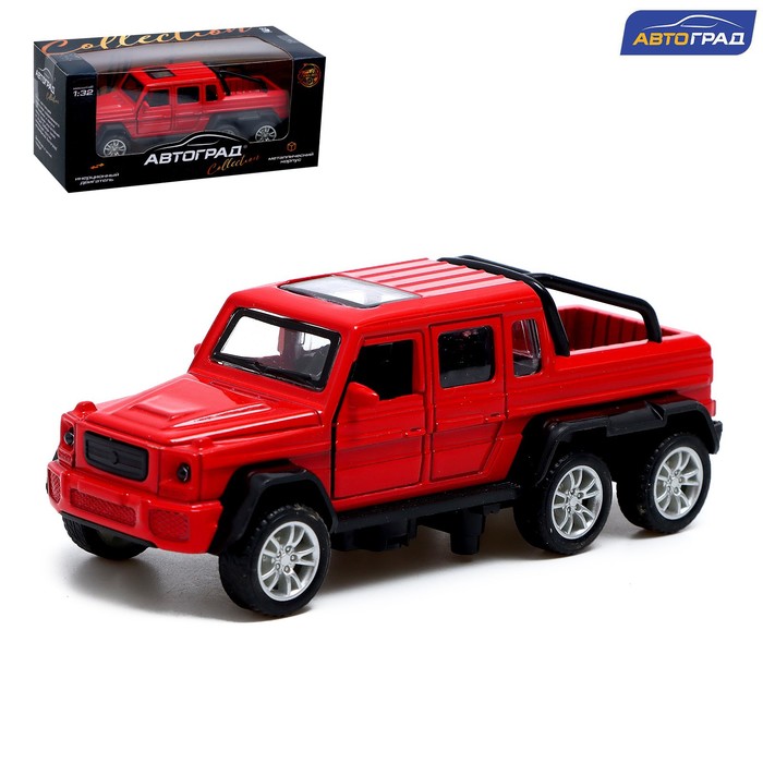 Машинка металлическая «Джип 6X6», 1:32, инерция, цвет красный Машинка металлическая «Джип 6X6», 1:32, инерция, цвет красный
