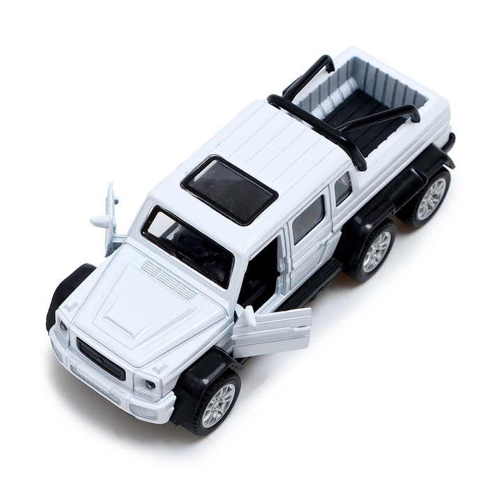 Машинка металлическая «Джип 6X6», 1:32, инерция, цвет белый Машинка металлическая «Джип 6X6», 1:32, инерция, цвет белый