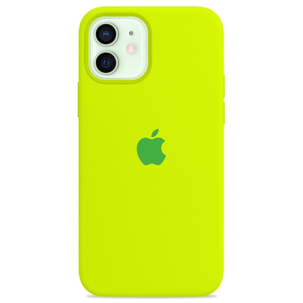 Силиконовый чехол iPhone 15 Pro Max Лаймовый Силиконовый чехол iPhone 15 Pro Max Лаймовый