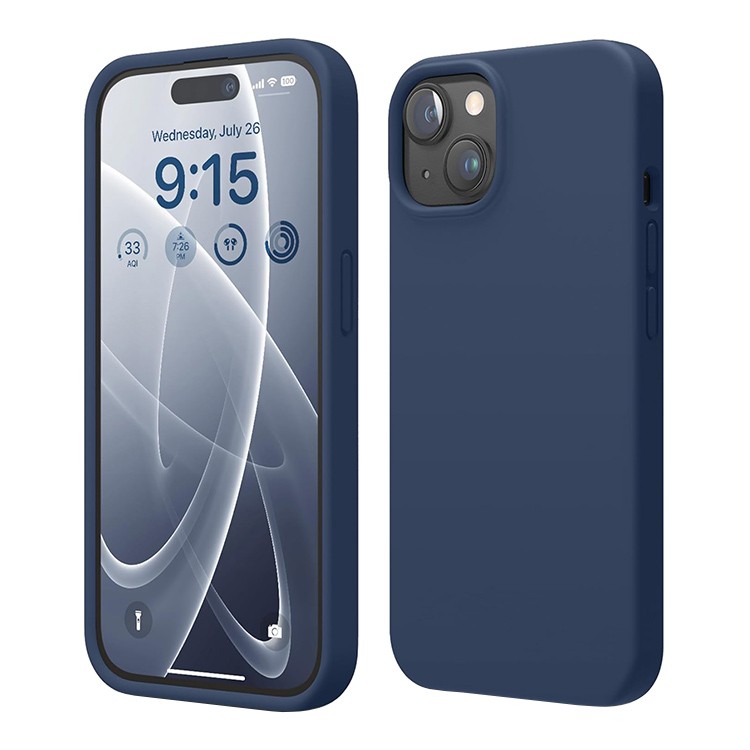 Силиконовый чехол iPhone 14 Тёмно - Синий Силиконовый чехол iPhone 14 Тёмно - Синий