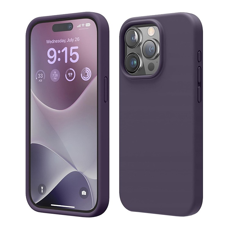 Силиконовый чехол iPhone 15 Pro Темно - Фиолетовый Силиконовый чехол iPhone 15 Pro Темно - Фиолетовый